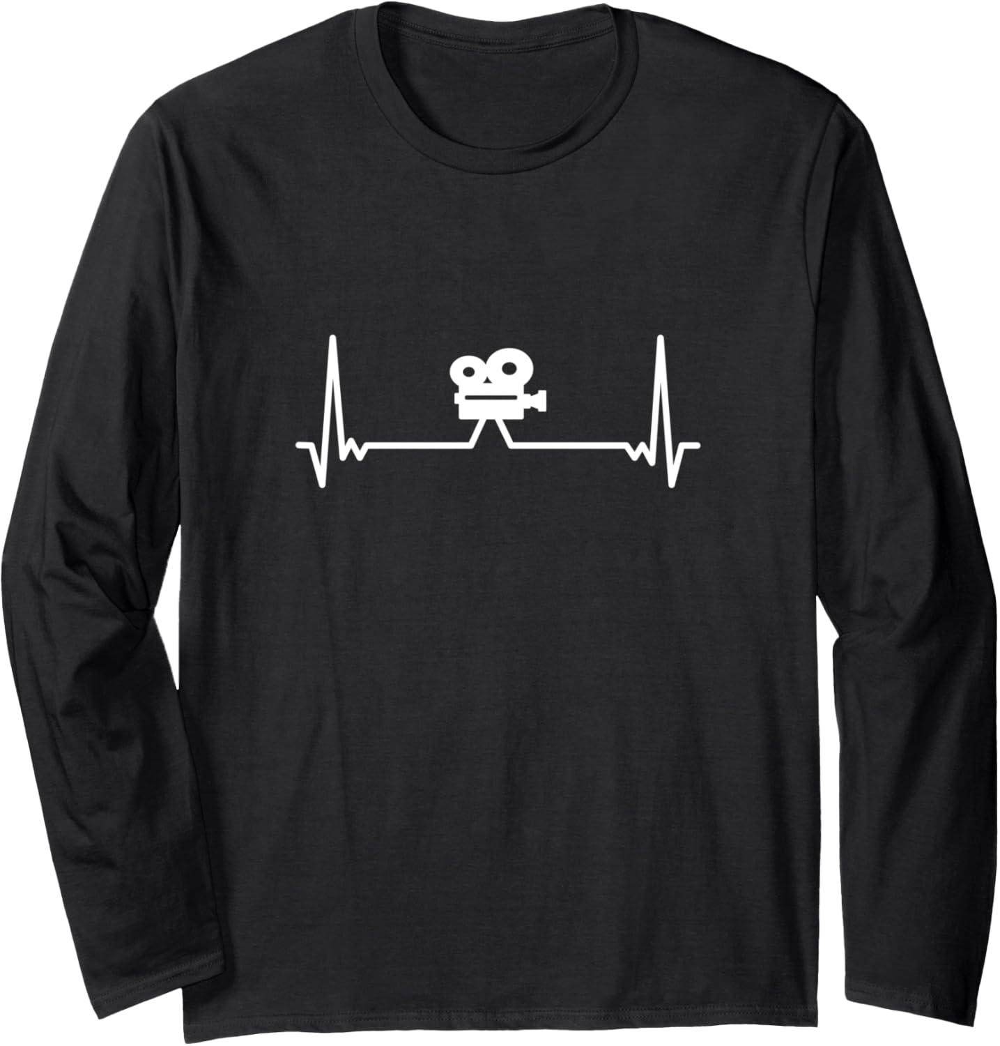 Film Producer Camera DoP Heartbeat EKG Pulse Filmmaker Long Sleeve Apparel | Trending 2025 | Perfect Gift Idea