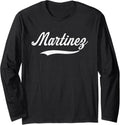 Distressed Script Michael Martinez Prospect Baseball Fan Long Sleeve Apparel | Everyday Casual Wear