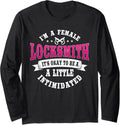 Locksmith Female Key Maker Lock Technician Locksmithing Long Sleeve Apparel | Trending 2025 | Comfort Daily Wear