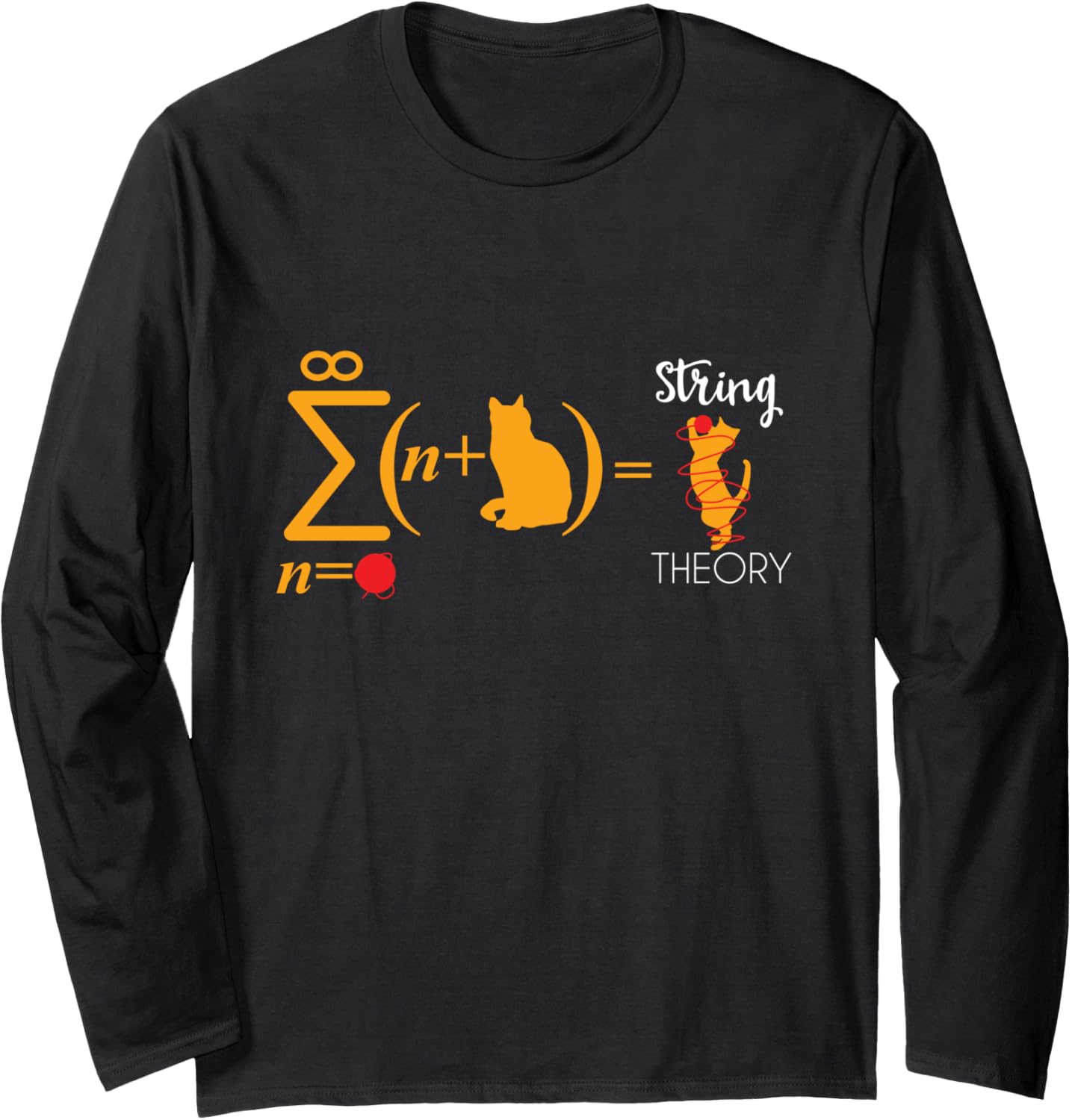 String Theory Cat Yarn Color TShirt For Women Men Long Sleeve T-Shirt | Top Rated | Perfect for Crafters
