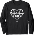 Baseball Heart Number Michael Soroka Atlanta MLBPA Long Sleeve Apparel | Trending 2025