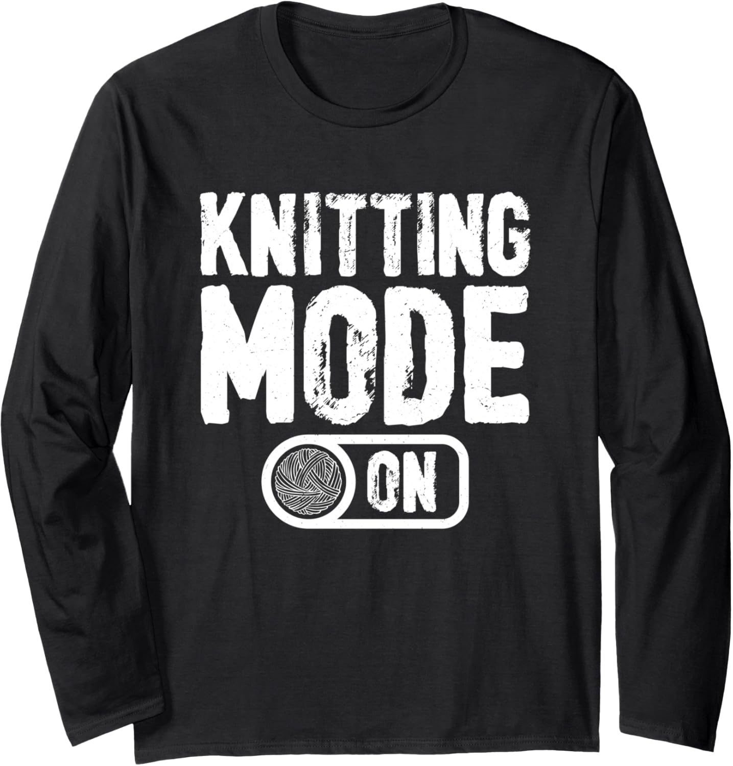 Knitting Mode On Yarn Enthusiast Long Sleeve Yarn Supply | Premium Quality | Perfect for Crafters