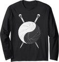 Yin And Yang Yarn Crocheting Crochet Crocheter Knitter Long Sleeve Yarn Supply | Viral US Pick | Customer Favorite