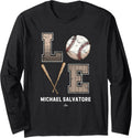 Baseball Love Michael Salvatore Prospect Baseball Fan Gear Long Sleeve Apparel | Perfect Gift Idea