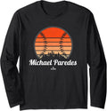 Vintage Baseball Sunset Michael Paredes Prospect Baseball Long Sleeve Apparel | Perfect Gift Idea