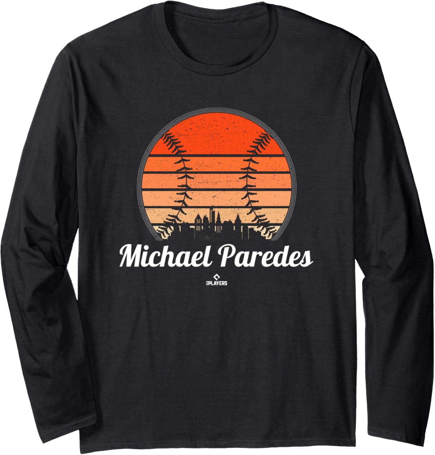 Vintage Baseball Sunset Michael Paredes Prospect Baseball Long Sleeve Apparel | Perfect Gift Idea
