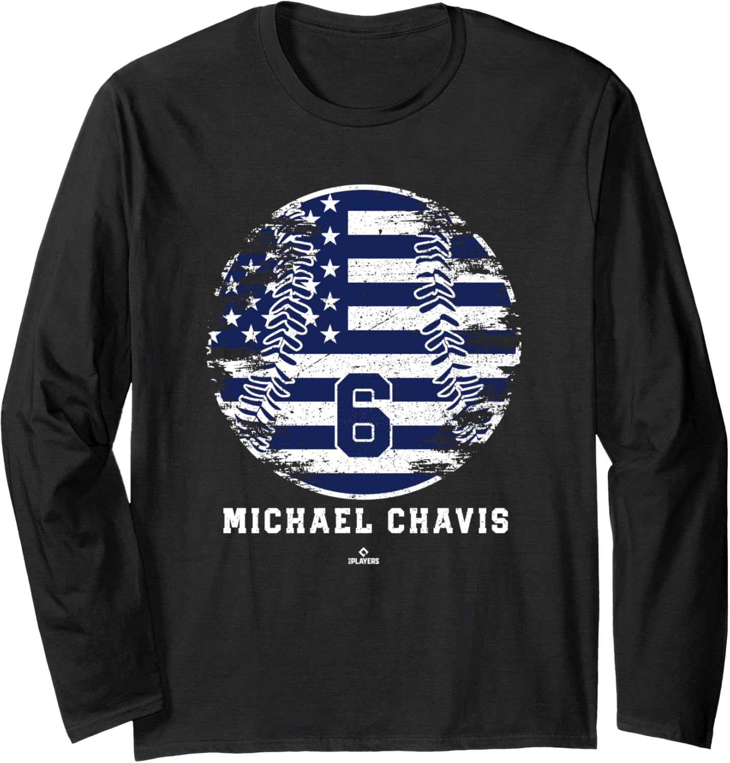 Vintage Baseball Flag Michael Chavis Washington MLBPA Long Sleeve Apparel | US Best Seller