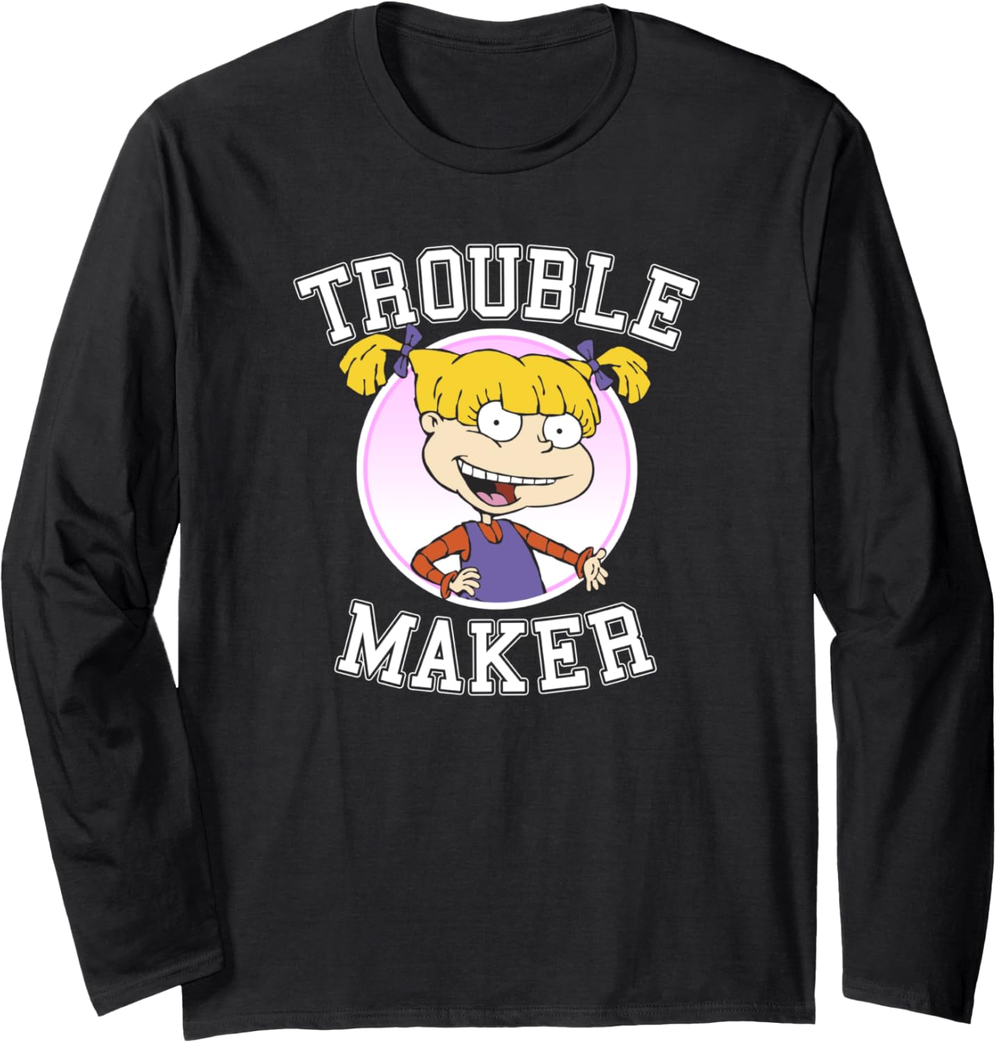 Rugrats Angelica Trouble Maker Collegiate Long Sleeve Apparel | Premium Quality | Aesthetic Fit