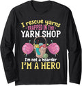 Knitting Knittwear - I rescue yarns trapped in the yarn shop Long Sleeve Yarn Supply | Viral US Pick | Best Seller Ch...