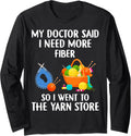 Funny Yarn Collecting Lover Design For Crochet Knitting Yarn Long Sleeve Yarn Supply | Trending 2025 | Customer Favorite