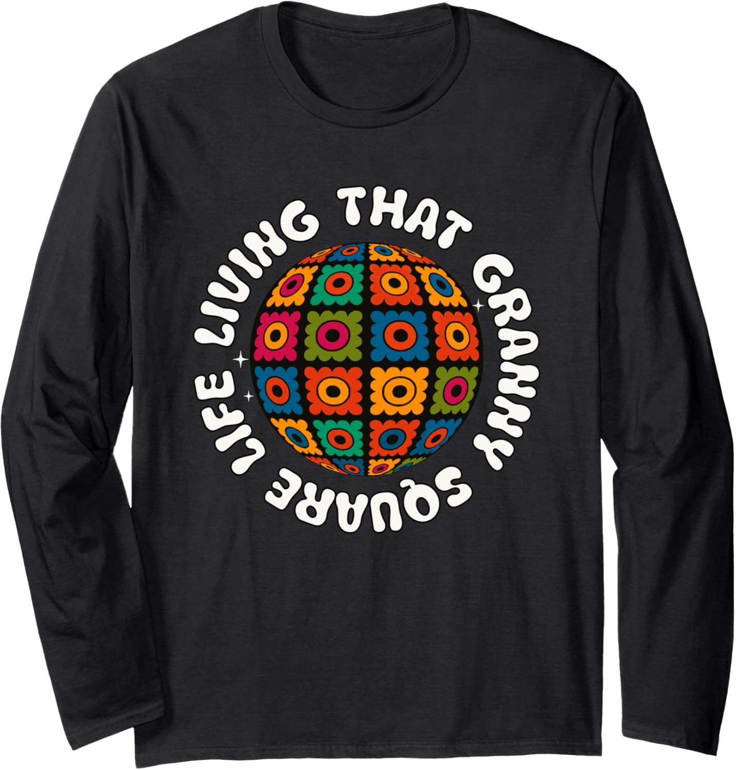 Crochet Stuff for Women Granny Square-Life Yarn Queen Retro Long Sleeve Yarn Supply | High Search Volume | High CTR T...