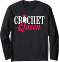 Crochet Queen Yarn Lover Crocheting Enthusiasts Long Sleeve Yarn Supply | Viral US Pick | Customer Favorite