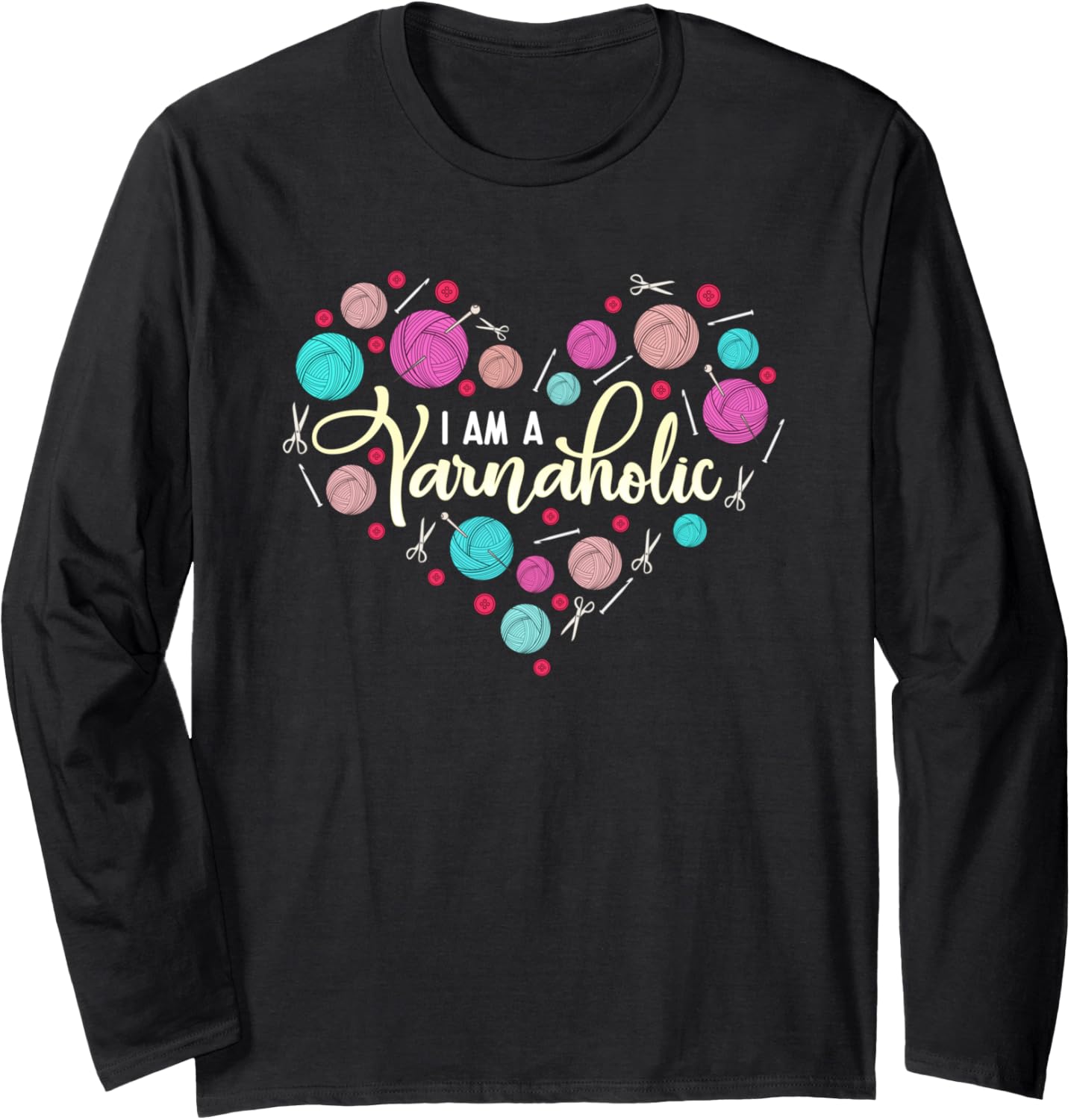 Funny Knit & Crochet Yarn Design for Women Long Sleeve Yarn Supply | Top Rated | Customer Favorite