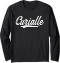 Distressed Script Michael Curialle Prospect Baseball Fan Long Sleeve Apparel | Premium Quality