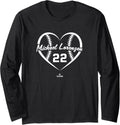 Baseball Heart Number Michael Lorenzen Philadelphia MLBPA Long Sleeve Apparel | Viral Streetwear Style