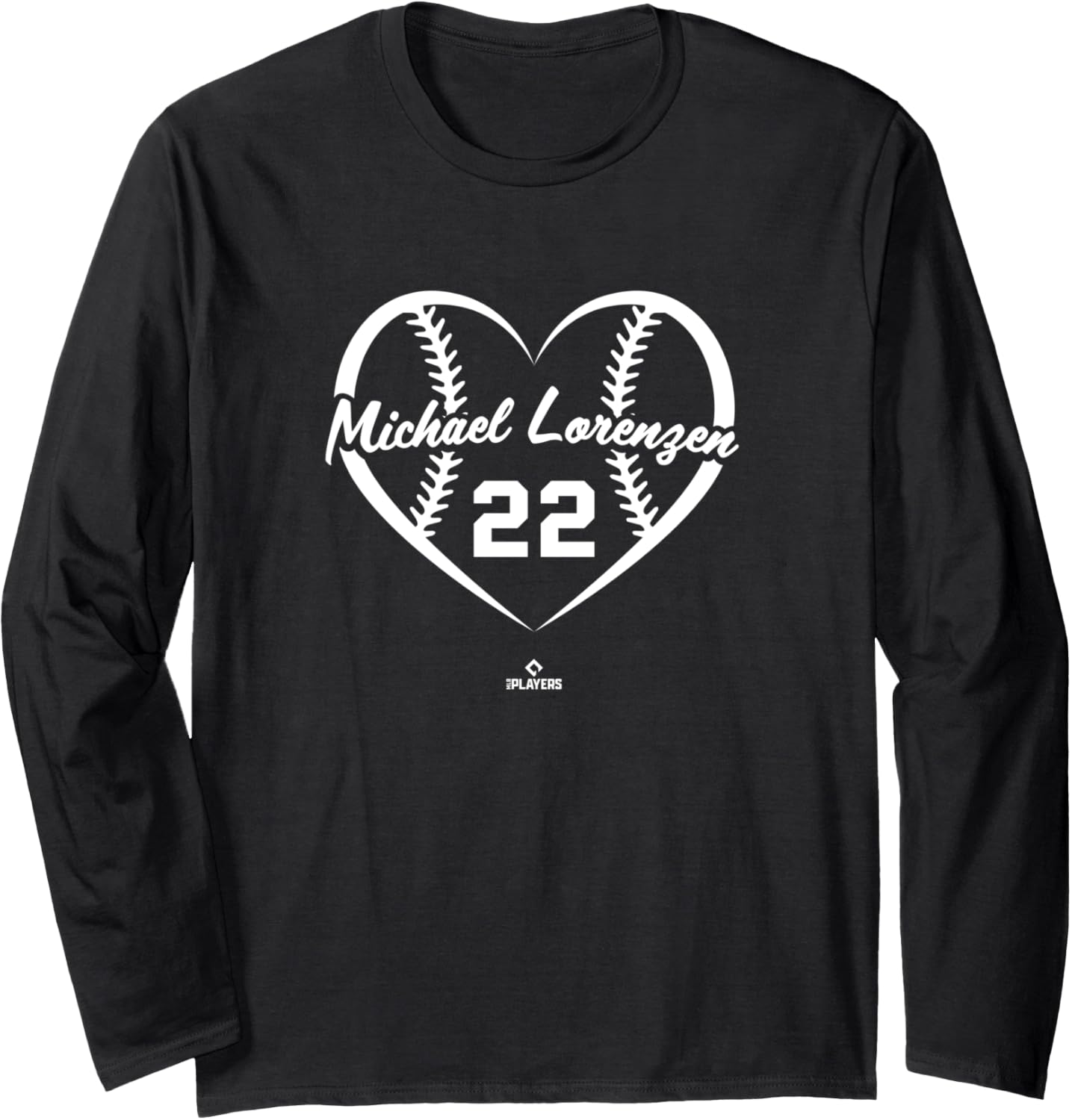 Baseball Heart Number Michael Lorenzen Philadelphia MLBPA Long Sleeve Apparel | Viral Streetwear Style