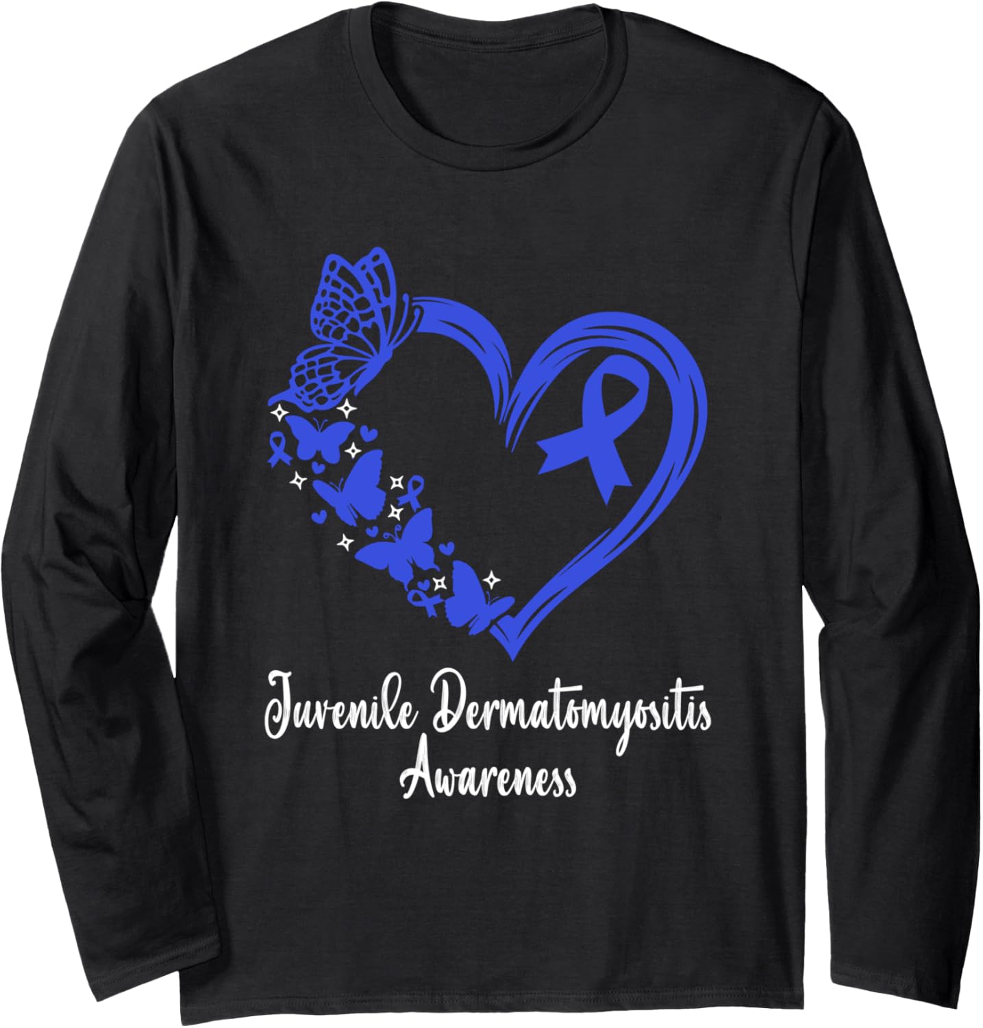 Juvenile Dermatomyositis Awareness Heart JD Warrior Long Sleeve Apparel | Trending 2025