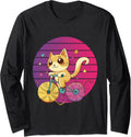 Cat on bike adorable kitty yarn wheels cat lovers cycling Long Sleeve Yarn Supply | Premium Quality | High CTR Title