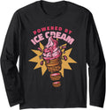 Powered By Ice Cream Maker Gelato Frozen Dessert Ice Cream Long Sleeve Apparel | Best Seller Pick | Must-Have Style