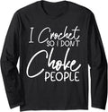I Crochet. Peace Love Crocheting. Knitting Crocheting. Yarn Long Sleeve Yarn Supply | High Search Volume | Perfect fo...