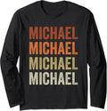 Personalized Name MICHAEL I Love MICHAEL Name Long Sleeve Apparel | Everyday Casual Wear