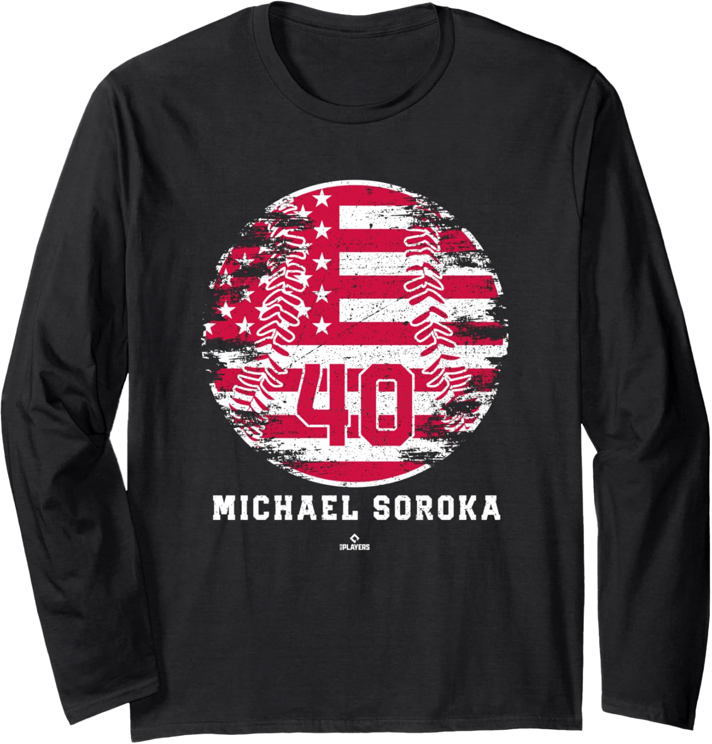 Vintage Baseball Flag Michael Soroka Atlanta MLBPA Long Sleeve Apparel | Premium Quality