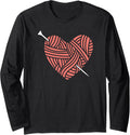 Crochet Heart Funny Crocheting Yarn Knitting Long Sleeve Yarn Supply | High Search Volume | Best Seller Choice