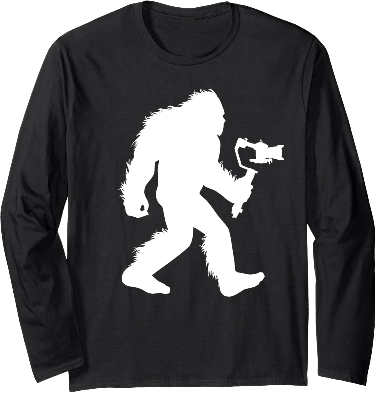 Bigfoot With Camera On Gimbal Sasquatch Video Filmmaker Long Sleeve Apparel | Premium Quality | Must-Have Style