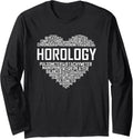 Horology Heart Horologist Watchmaker Expert Clock Maker Long Sleeve Apparel | Best Seller Pick | Must-Have Style