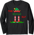 The michael Elf Funny Christmas Pajama Family Matching Elf t Long Sleeve Apparel | Premium Quality