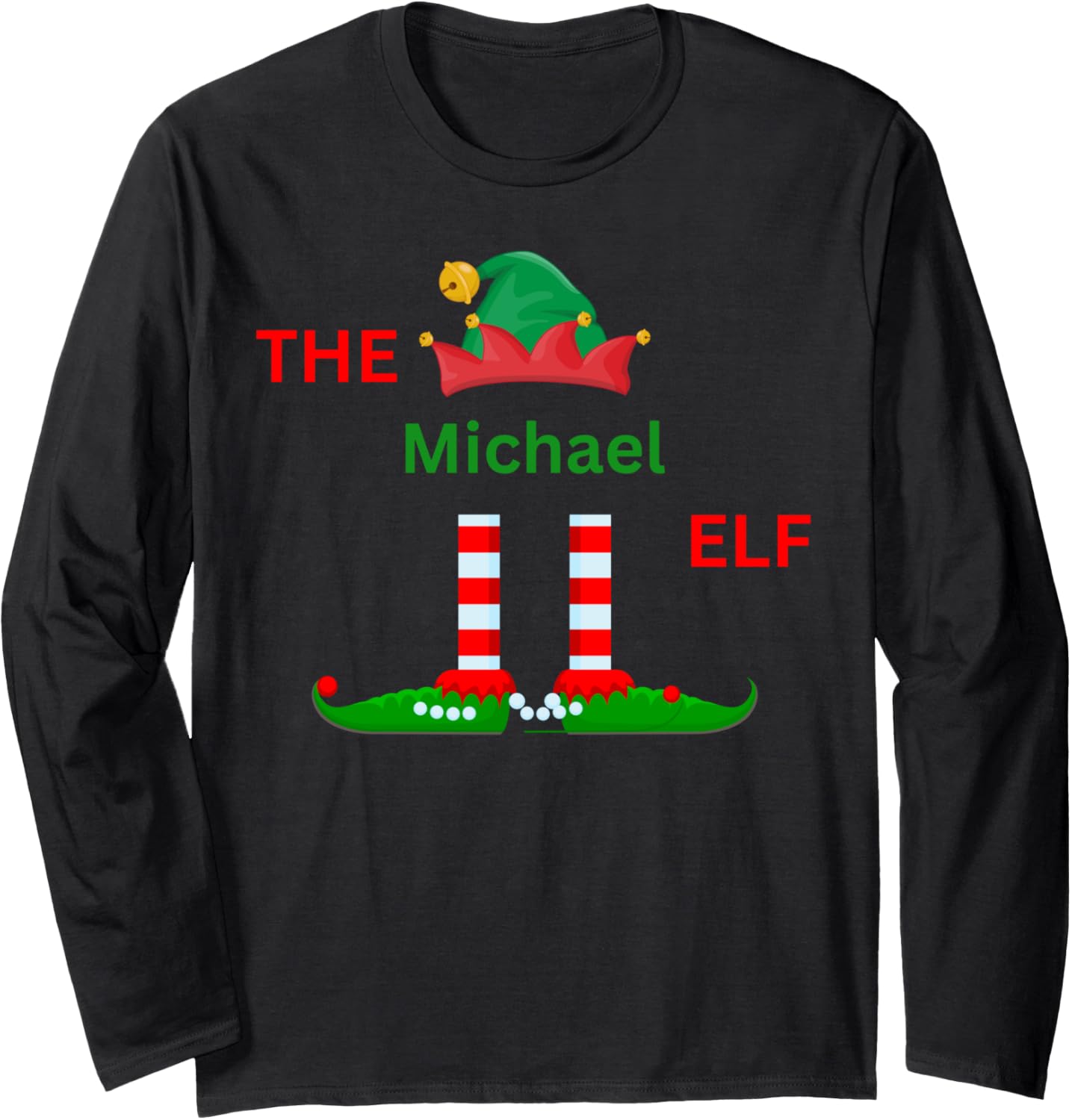 The michael Elf Funny Christmas Pajama Family Matching Elf t Long Sleeve Apparel | Premium Quality