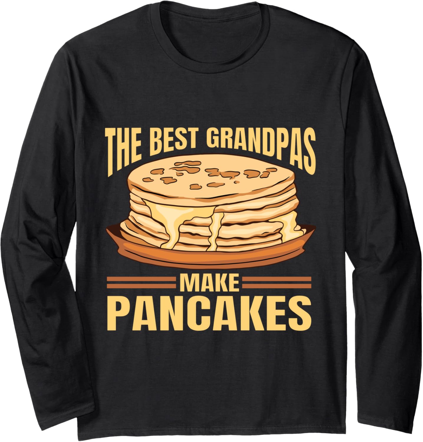 The Best Grandpas Make Pancakes Pancake Maker Food Lover Long Sleeve Apparel | US Viral Style | Comfort Daily Wear