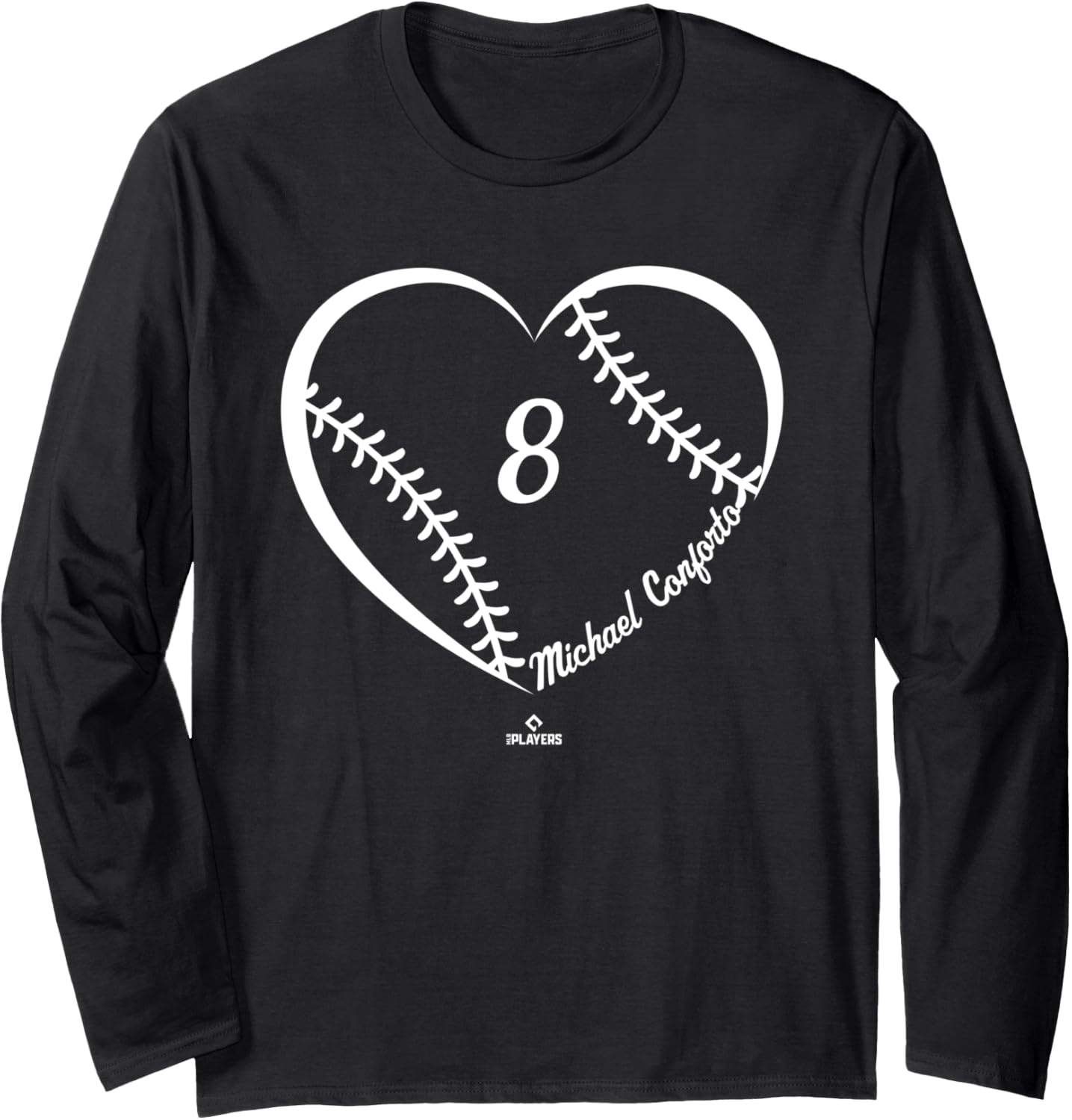 Baseball Heart Number Michael Conforto MLBPA Long Sleeve Apparel | Everyday Casual Wear