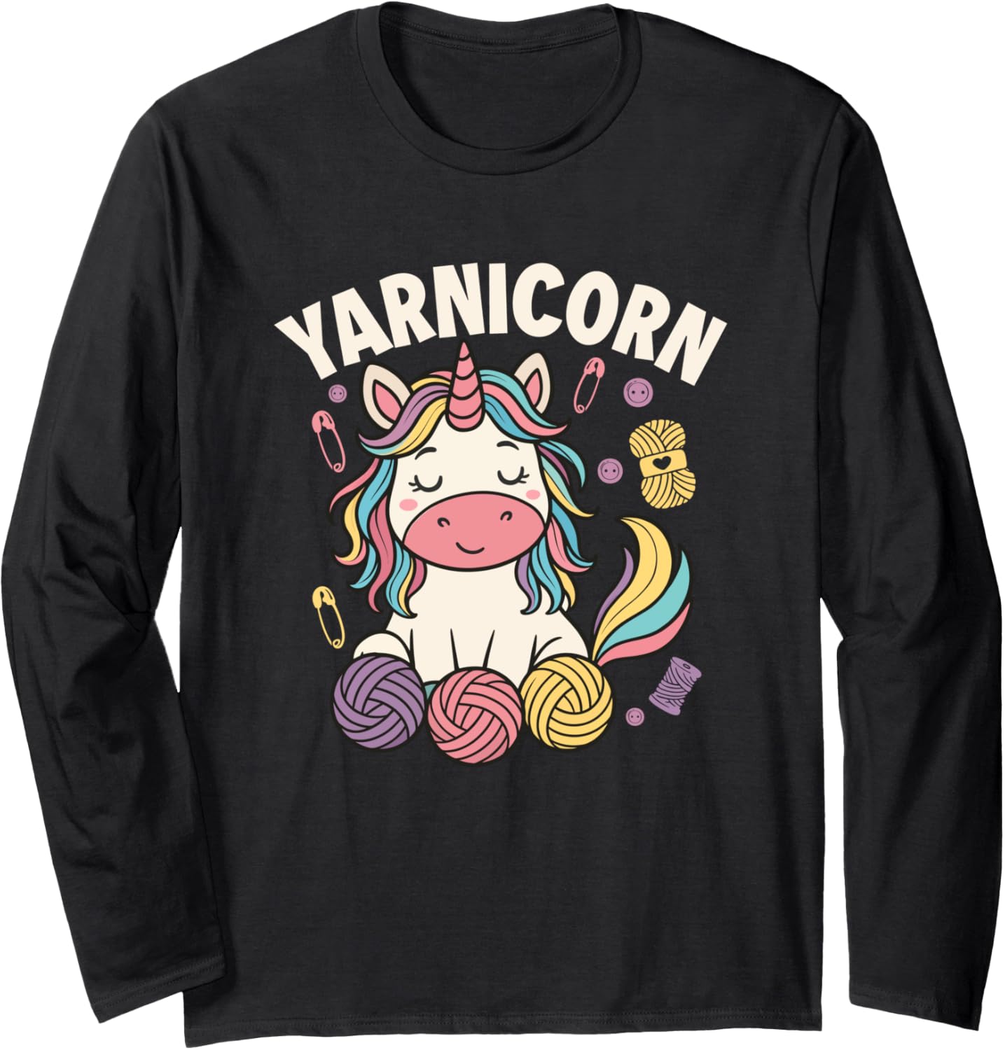 Yarnicorn Cute Knitting Unicorn Yarn Long Sleeve Yarn Supply | Top Rated | Customer Favorite