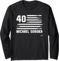 Flag Stripes Michael Soroka Chicago Baseball MLBPA Long Sleeve Apparel | US Best Seller