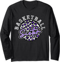 Leopard Cheetah Basketball Sister Purple Trendy Spirit Long Sleeve Long Sleeve T Shirt Premium Print US Top Pick