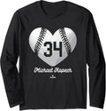 Baseball Heart Number Michael Kopech Chicago MLBPA Long Sleeve Apparel | Everyday Casual Wear