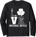 St Patrick's Day Love Floral Michael Boyle Prospect Baseball Long Sleeve Apparel | Everyday Casual Wear