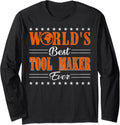 Retro Motif Worlds Best Tool Maker Long Sleeve Apparel | High Search Volume | Must-Have Style