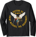 Defend us in battle Saint Michael the archangel Long Sleeve Apparel | US Best Seller