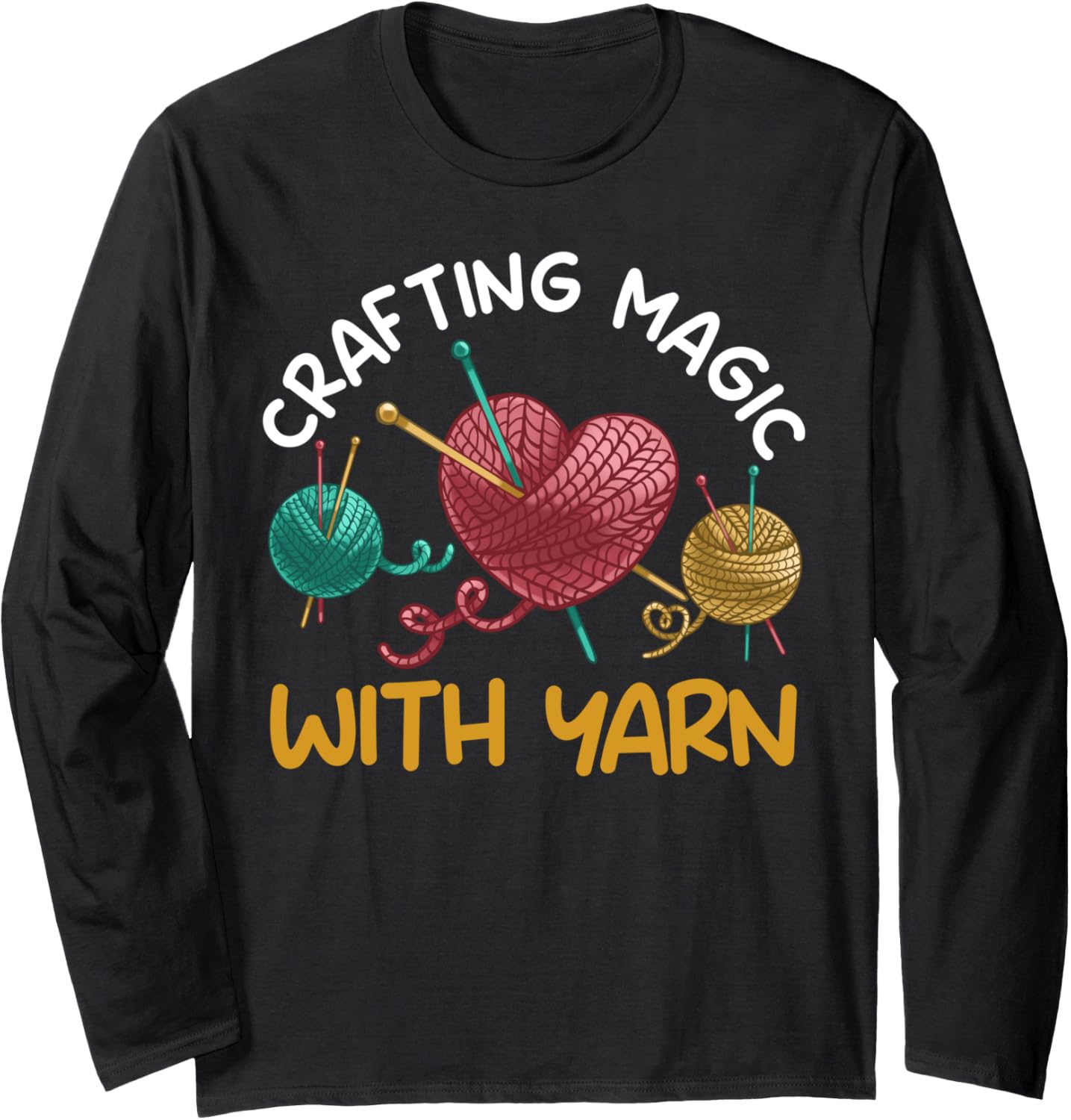 Yarn Collection WITH YARN TO CREATIVITY Funny Yarn Collector Long Sleeve Yarn Supply | Top Rated | High CTR Title