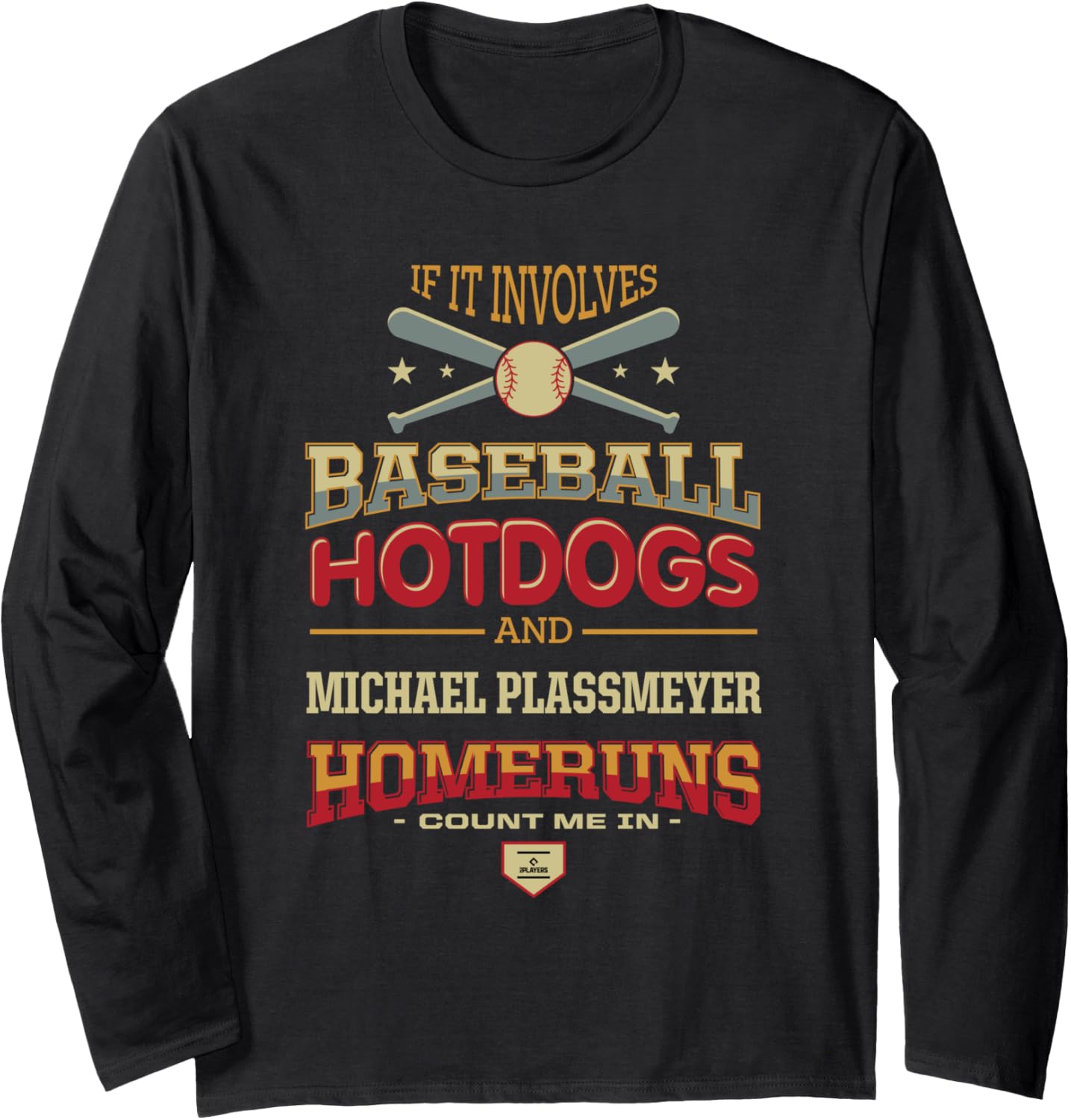 Baseball, Hotdogs and Michael Plassmeyer Prospect Baseball Long Sleeve Apparel | Premium Quality