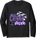 Cheer Mom Shirt Megaphone Purple Leopard Cheetah Print Long Sleeve Long Sleeve T Shirt Premium Print Gift Ready