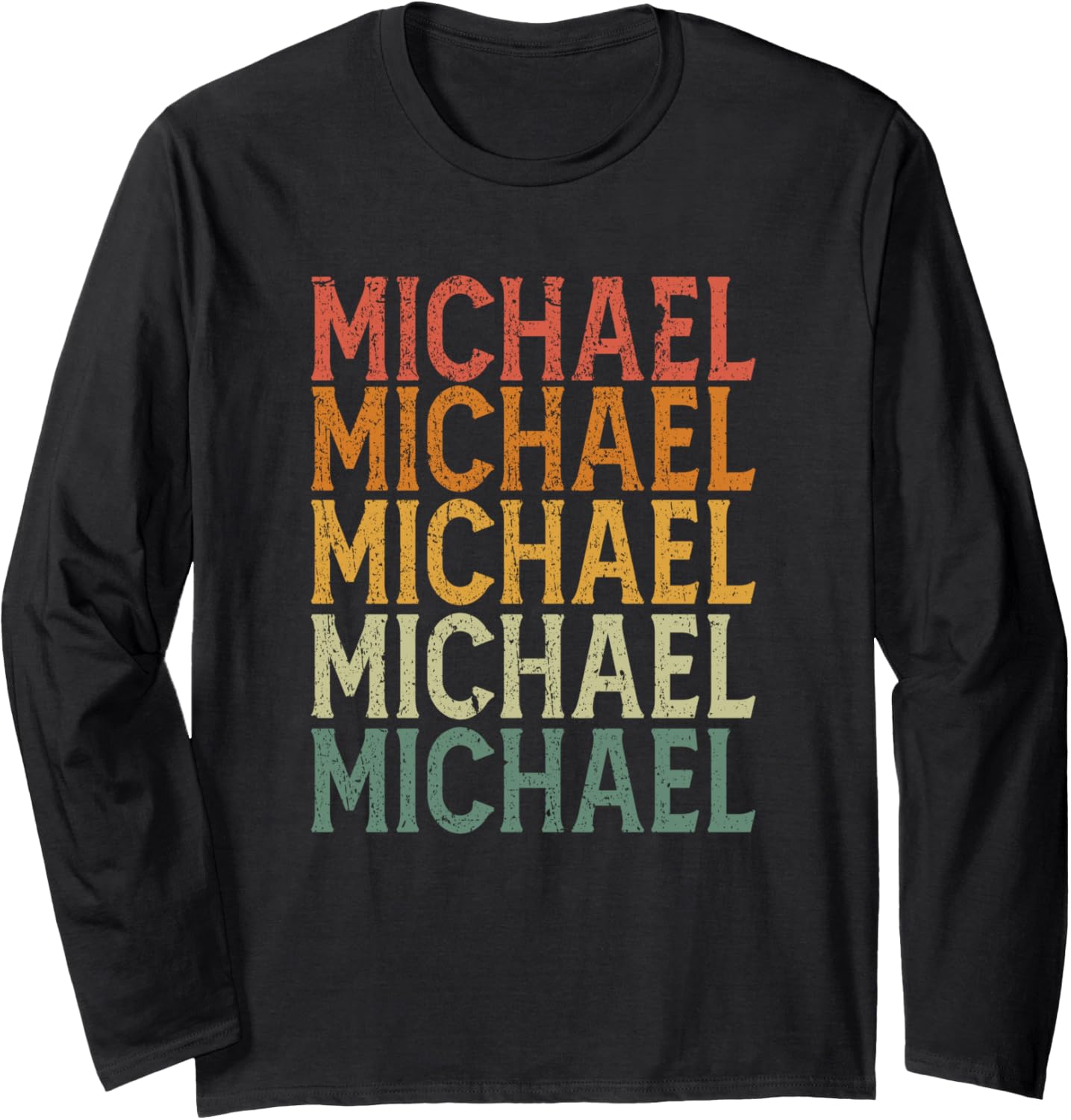 Retro Custom First Name Michael Long Sleeve Apparel | Premium Quality