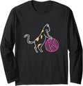 Cat and Yarn Long Sleeve Yarn Supply | Top Rated | Perfect for Crafters