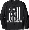Distressed Flag Swing Michael Trautwein Prospect Baseball Long Sleeve Apparel | Viral Streetwear Style