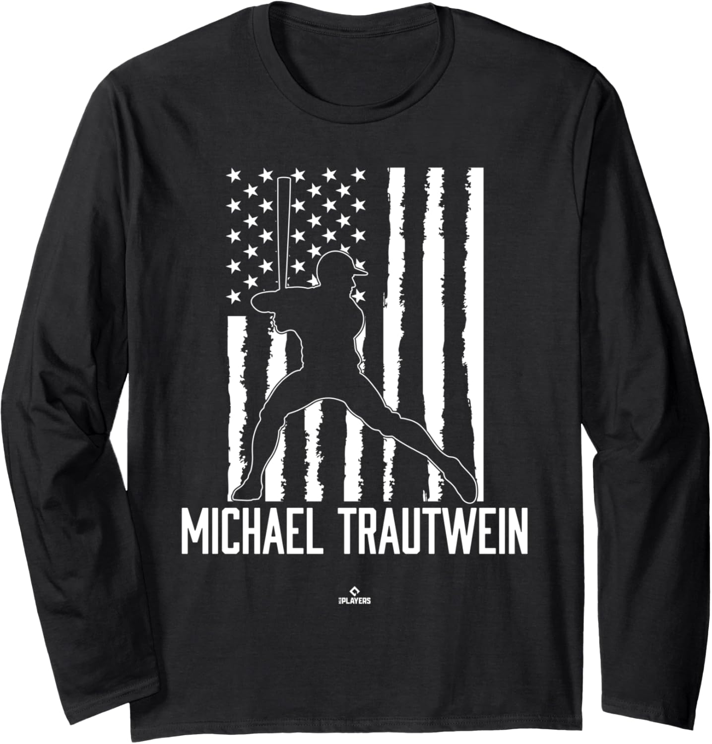 Distressed Flag Swing Michael Trautwein Prospect Baseball Long Sleeve Apparel | Viral Streetwear Style