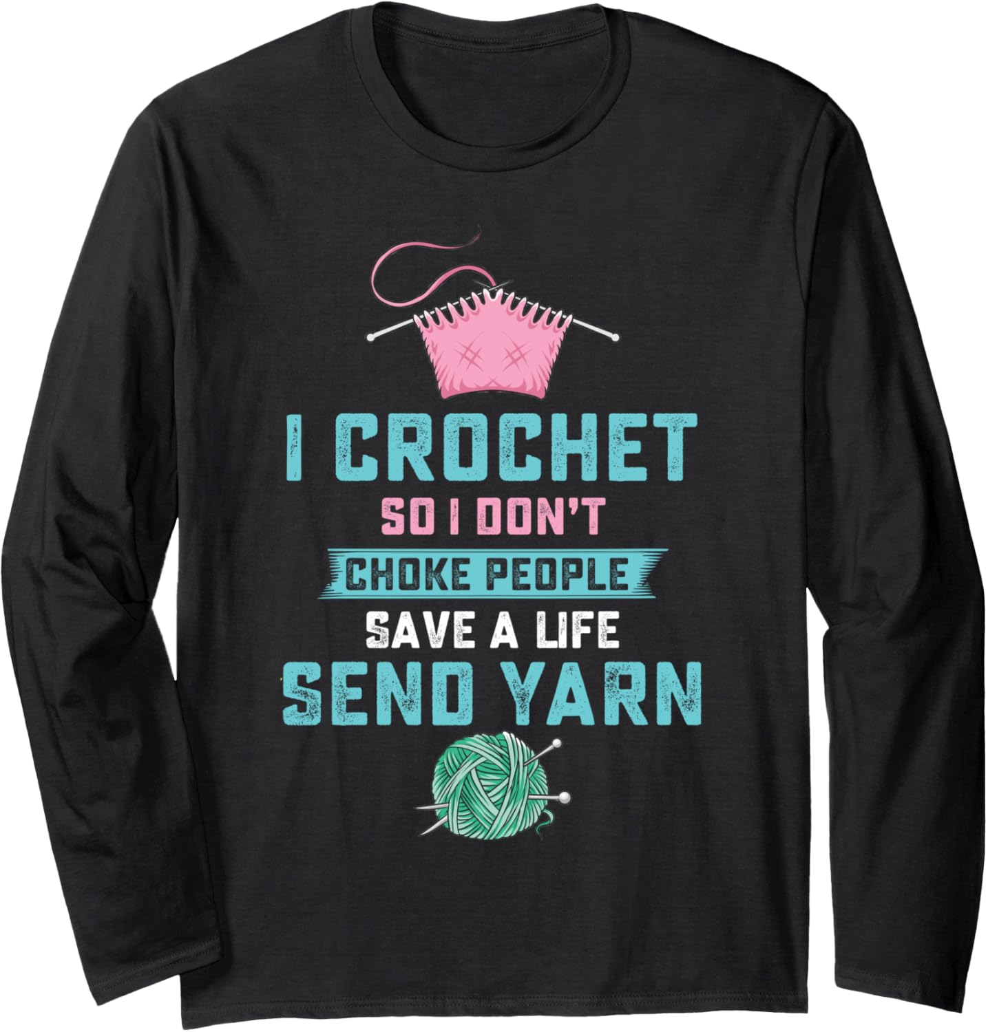 Funny Crochet Yarn Quilting Knitting Long Sleeve Yarn Supply | Viral US Pick | Best Seller Choice