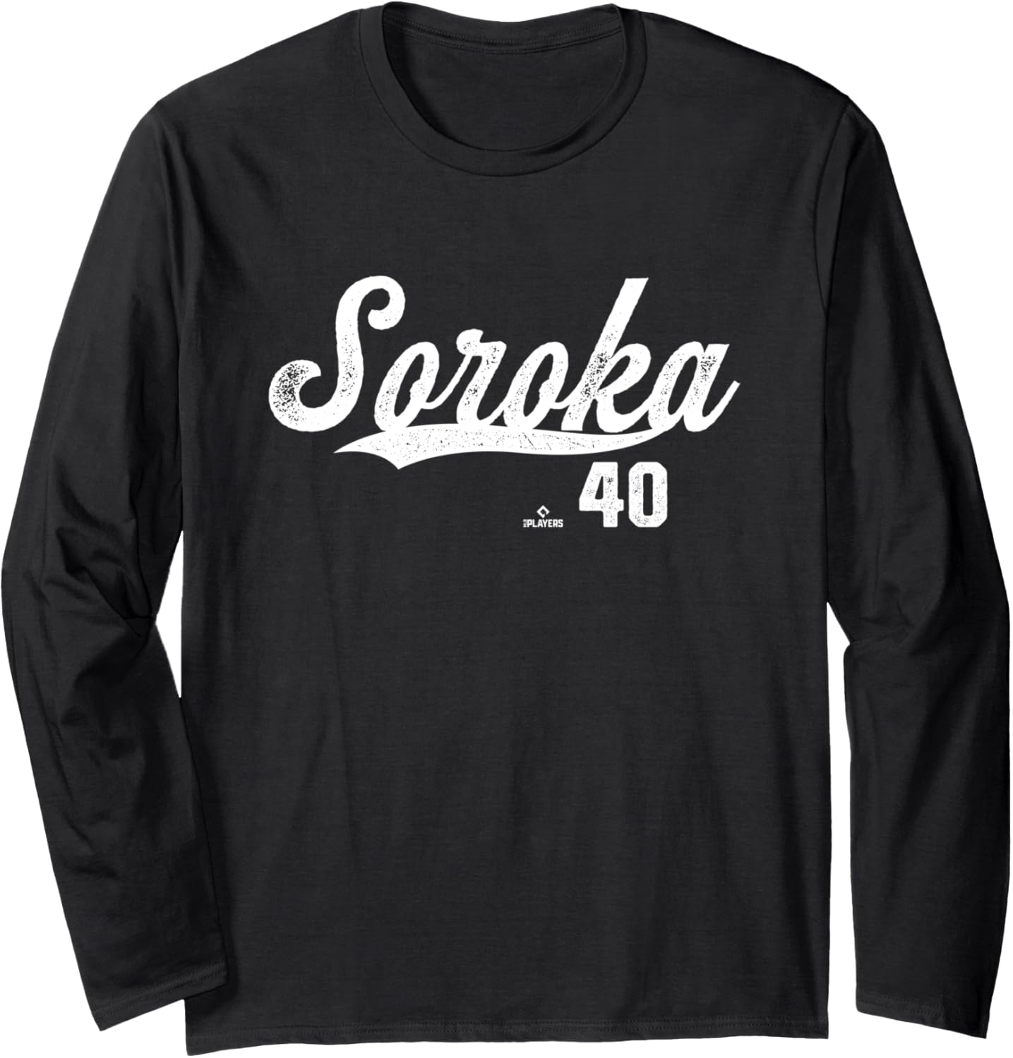 Distressed Swoosh Michael Soroka Chicago Baseball MLBPA Long Sleeve Apparel | Viral Streetwear Style
