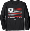 Vintage US Flag Baseball Stripes Michael Fulmer Chicago Long Sleeve Apparel | Viral Streetwear Style